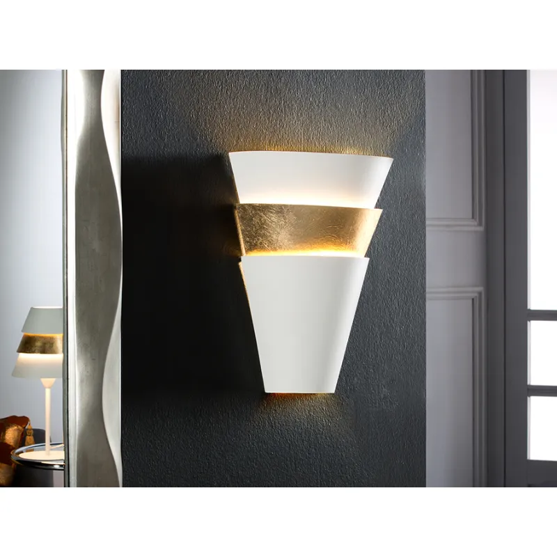 Aplica ISIS Schuller E14, Alb|Foita De Aur 648362 Spania