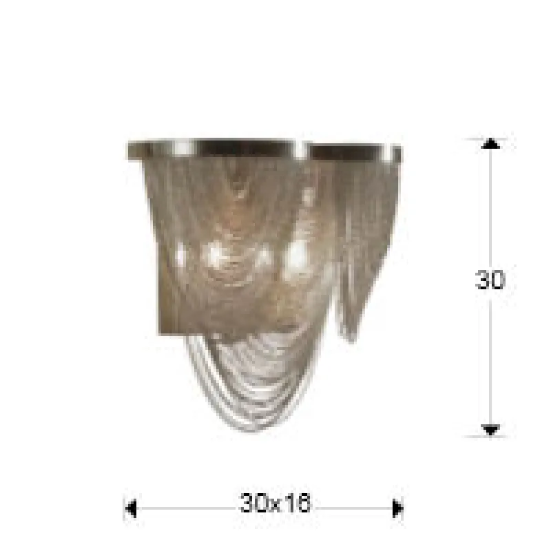 Aplica MINERVA Schuller G9, Nichel 872712 Spania