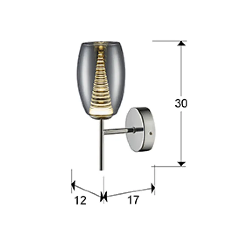 Aplica NEBULA Schuller Led, Crom 584659 Spania