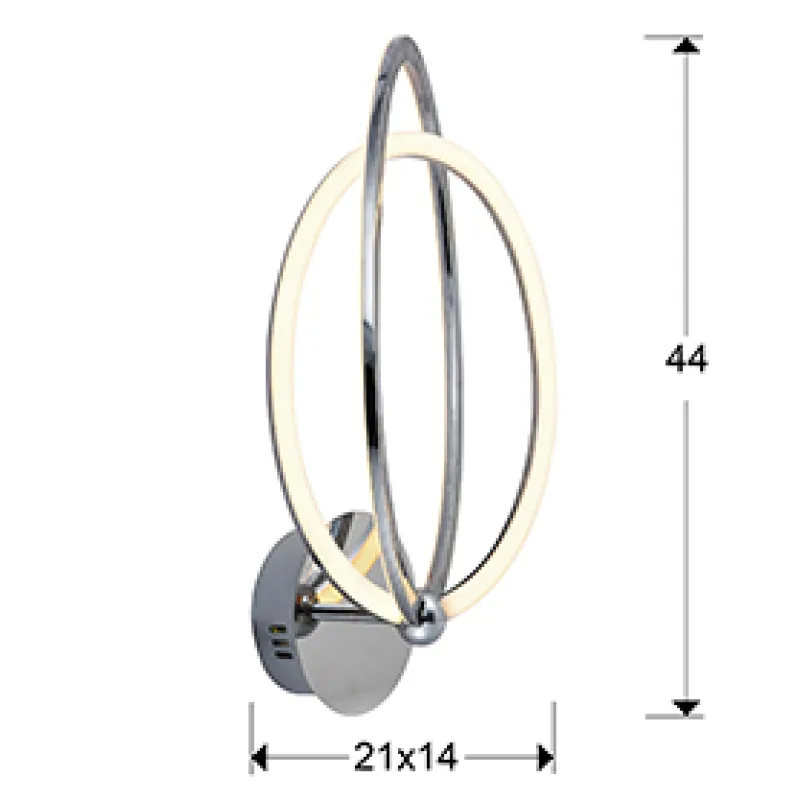 Aplica OCELLIS Schuller Led, Crom 814010 Spania