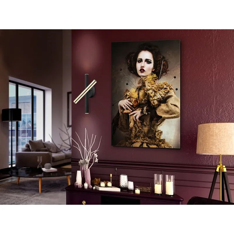 Aplica VARAS Schuller Led, Auriu|Negru Mat 373845 Spania