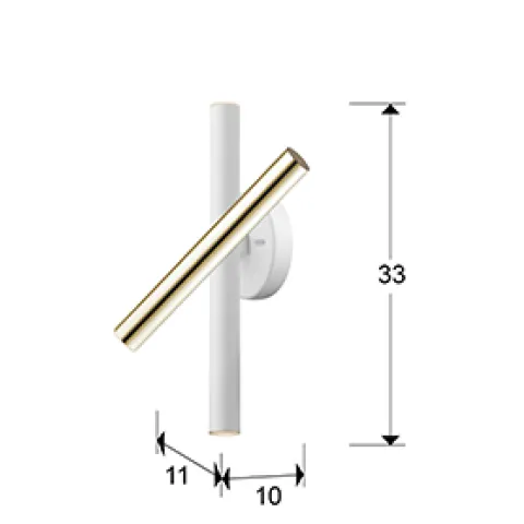 Aplica VARAS Schuller Led, Auriu|Alb Mat 373869 Spania