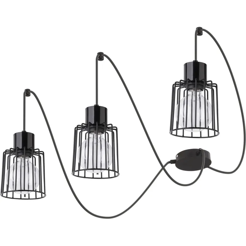 Suspensie Luto Kwadrat 3 Czarny , E27, Negru, 31129, Sigma Polonia