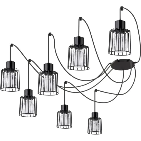 Suspensie Luto Kwadrat 7 Czarny , E27, Negru, 31131, Sigma Polonia