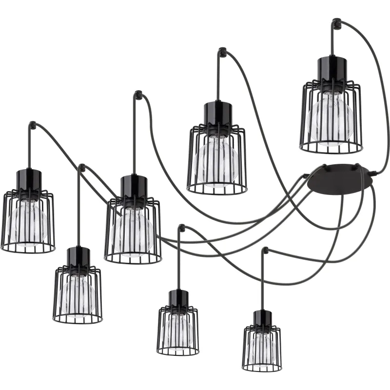 Suspensie Luto Kwadrat 7 Czarny , E27, Negru, 31131, Sigma Polonia