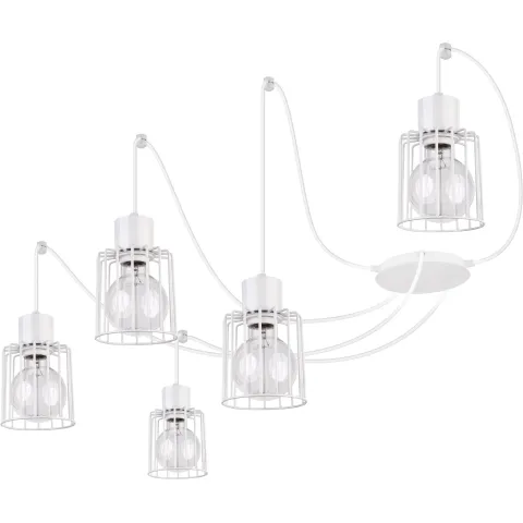 Lampadar Luto Kwadrat 5 Podwieszana Biały, E27, Alb, 31141, Sigma Polonia