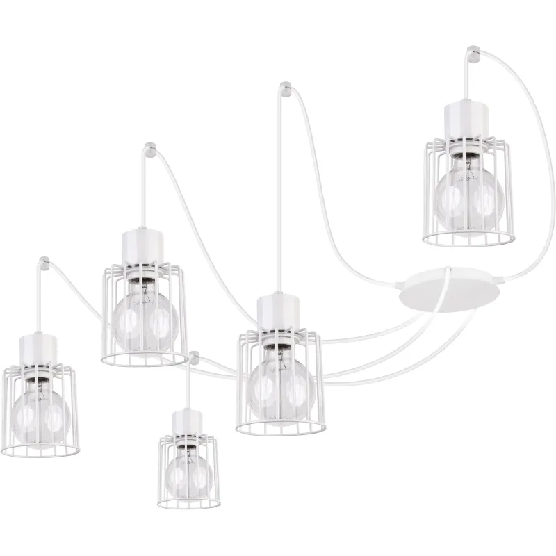 Lampadar Luto Kwadrat 5 Podwieszana Biały, E27, Alb, 31141, Sigma Polonia