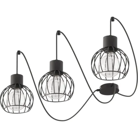 Suspensie Luto Koło 3 Czarny Mat, E27, Negru, 31151, Sigma Polonia