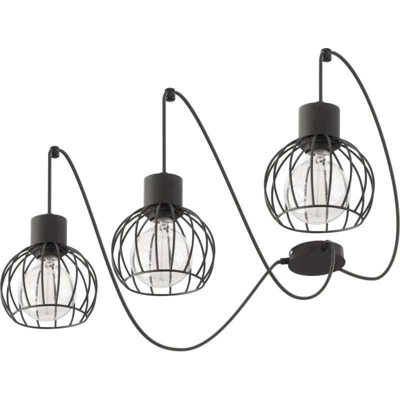 Suspensie Luto Koło 3 Czarny Mat, E27, Negru, 31151, Sigma Polonia