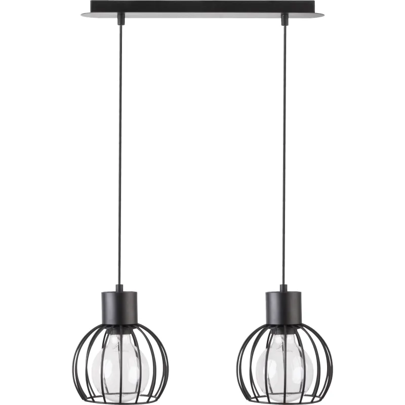 Suspensie Luto Koło 2 Zwis Czarny Mat, E27, Negru, 31155, Sigma Polonia