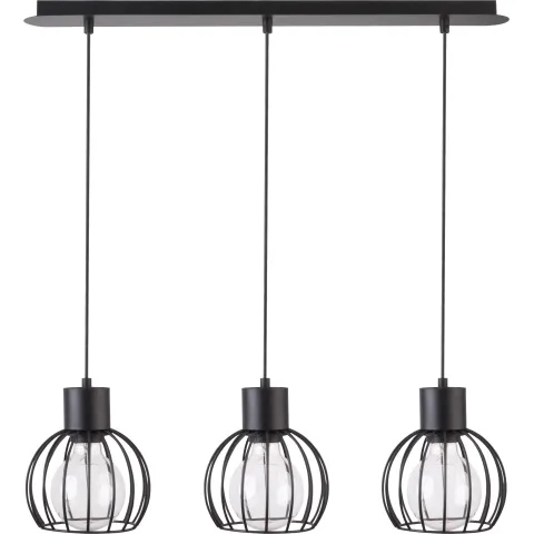 Suspensie Luto Koło 3 Zwis Czarny Mat, E27, Negru, 31156, Sigma Polonia