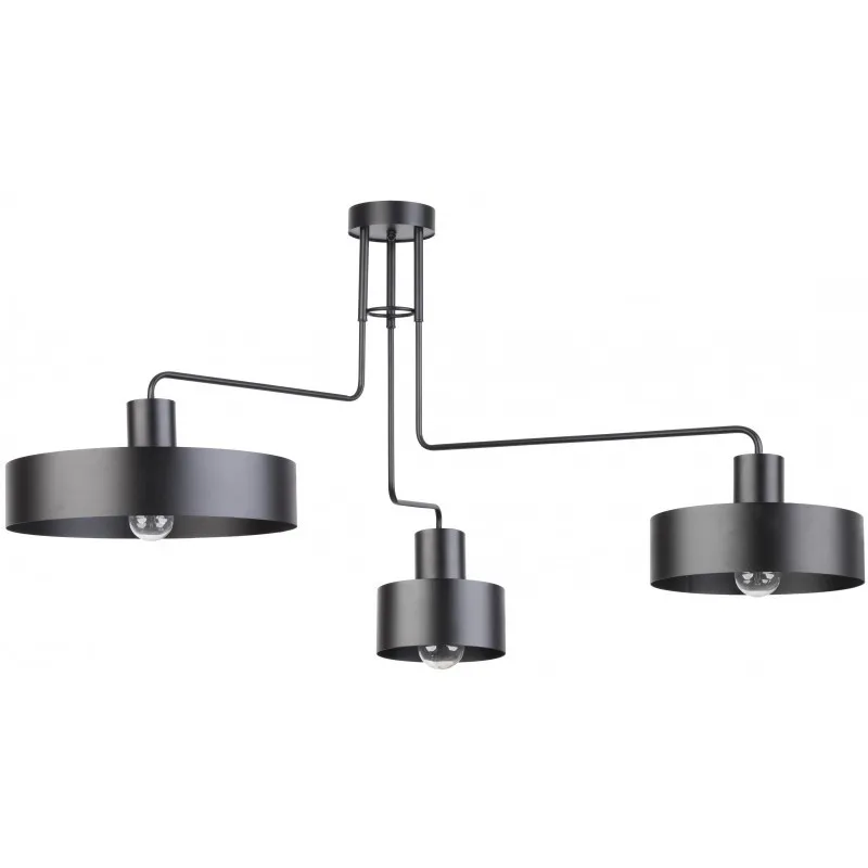 Suspensie Vasco 3 Czarny, E27, Negru, 31553, Sigma Polonia