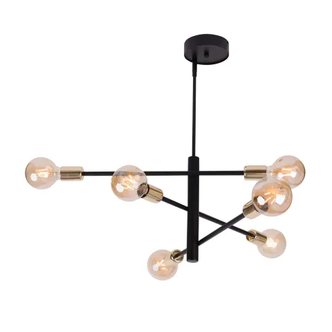Suspensie Onyx 6 Czarny/Złoty, E27, Negru/Auriu, 31920, Sigma Polonia