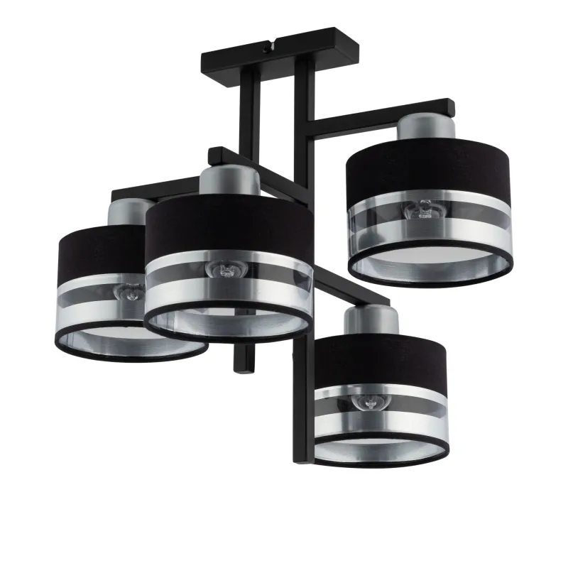 Suspensie Pro 4 Plafon Czarny_Srebrny, E27, Negru, 32146, Sigma Polonia