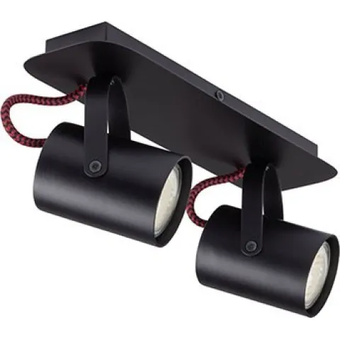 Lustra Plafon Kamera 2 Czarny/Czerwony, GU10, Negru, 32612, Sigma Polonia