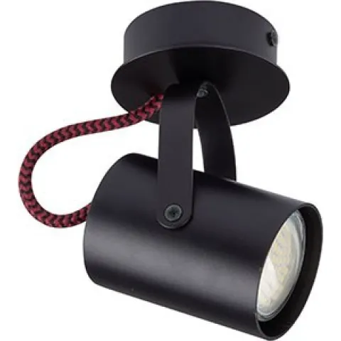 Lustra Plafon Kamera 1 Czarny/Czerwony, GU10, Negru, 32613, Sigma Polonia