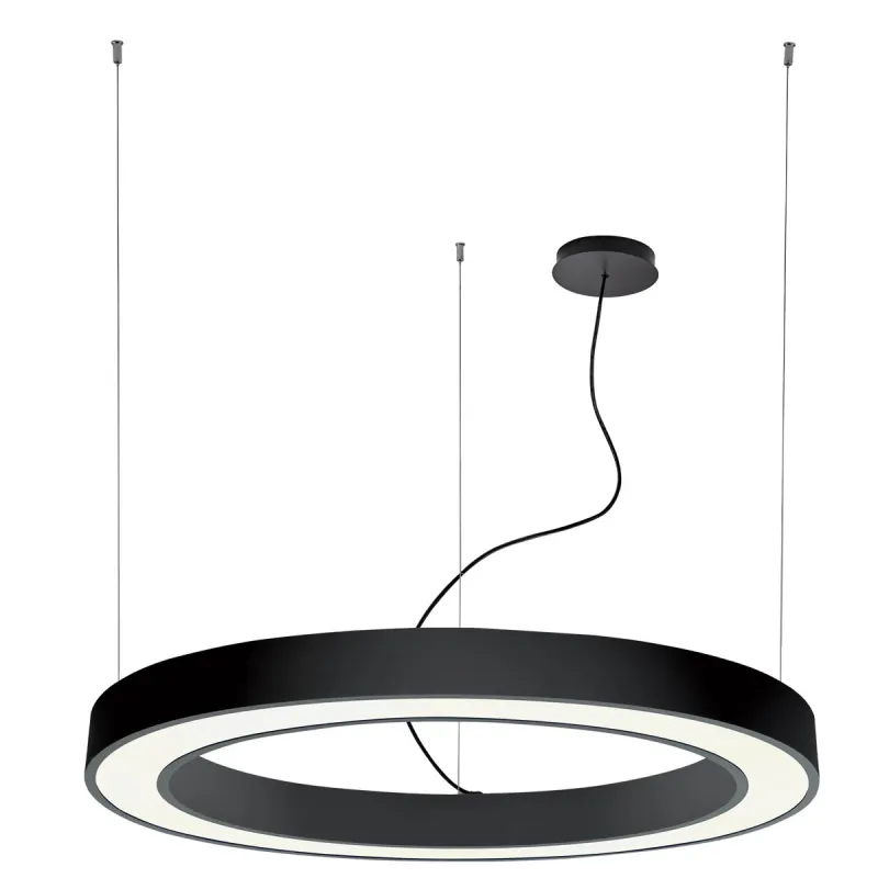 Suspensie Circulara RING 3915-0012-4-B-D4 Viokef LED, Negru, Grecia