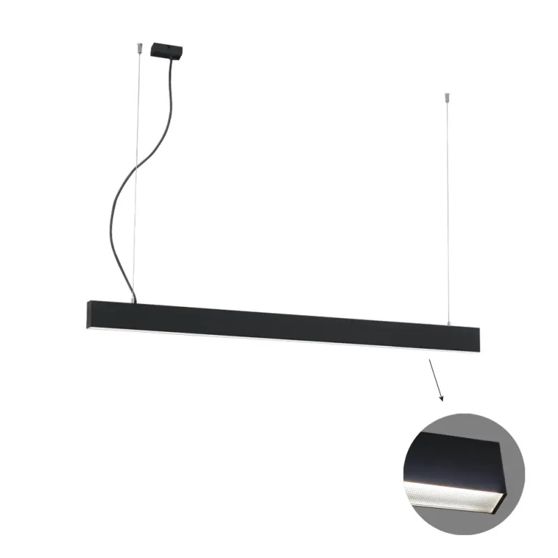 Suspensie Liniara CIBA 3916-00170-4-B-M-D4 Viokef LED, Negru, Grecia