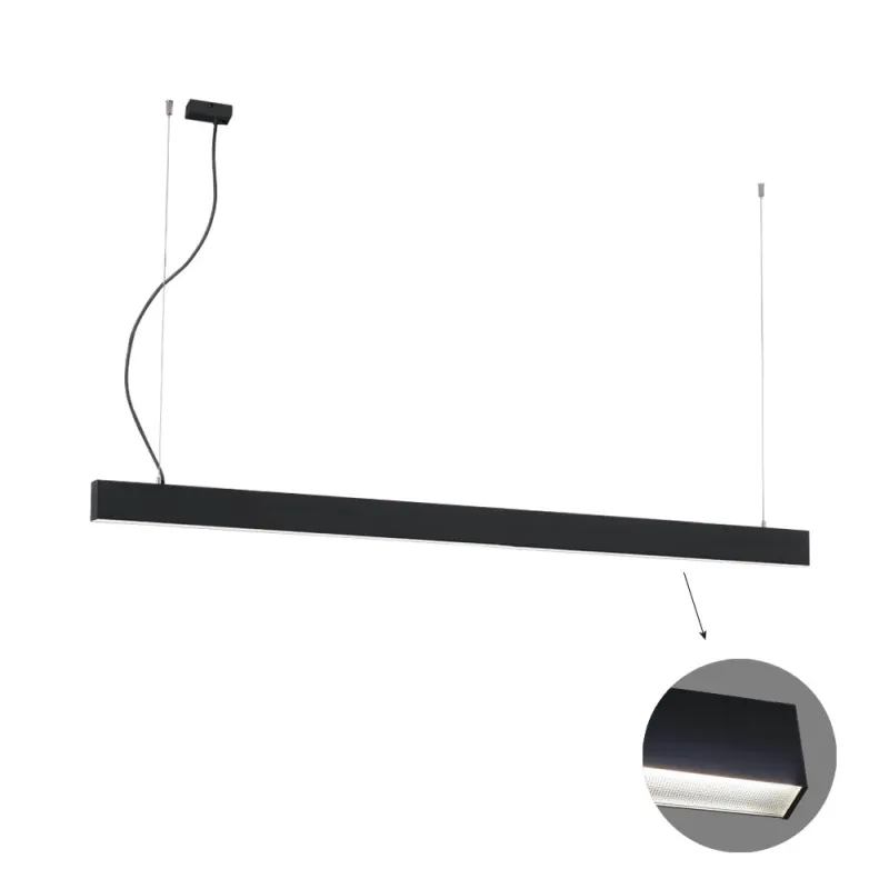 Suspensie Liniara CIBA 3916-00226-3-B-M-D3 Viokef LED, Negru, Grecia