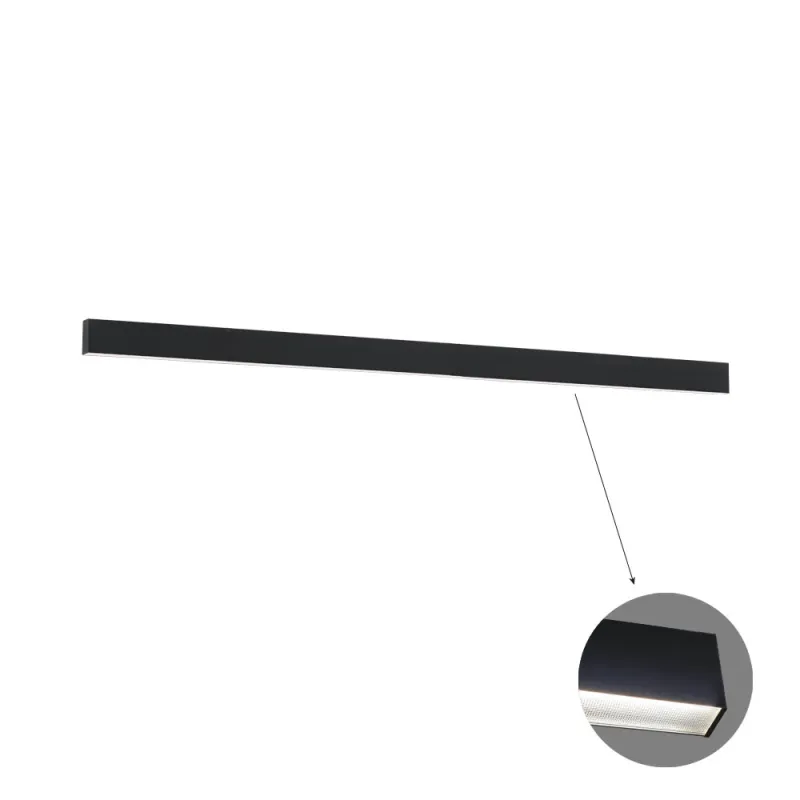 Plafoniera Liniara CIBA 3916-01254-4-B-M-N Viokef LED, Negru, Grecia