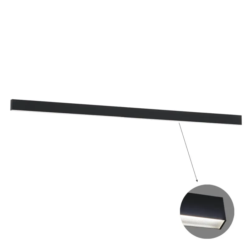 Plafoniera Liniara CIBA 3916-01310-4-B-M-N Viokef LED, Negru, Grecia