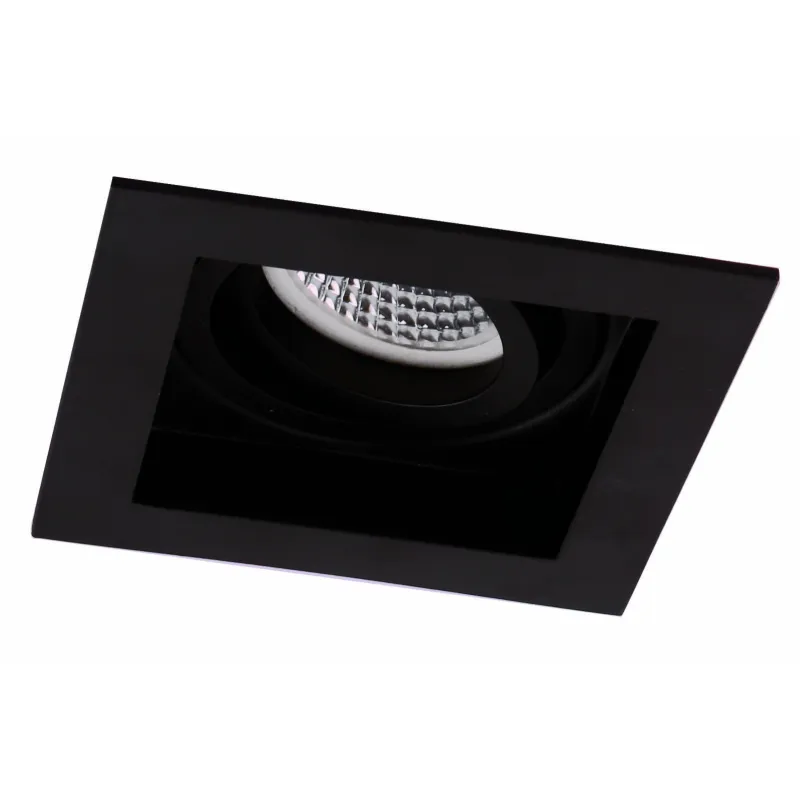 Downlight Incastrat ARTSI 4208001 Viokef GU10, Negru, Grecia