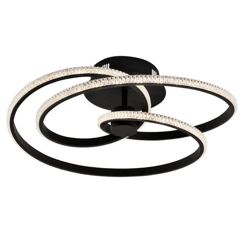 Lustra Plafon BERLIN 4247500 Viokef LED, Negru, Grecia