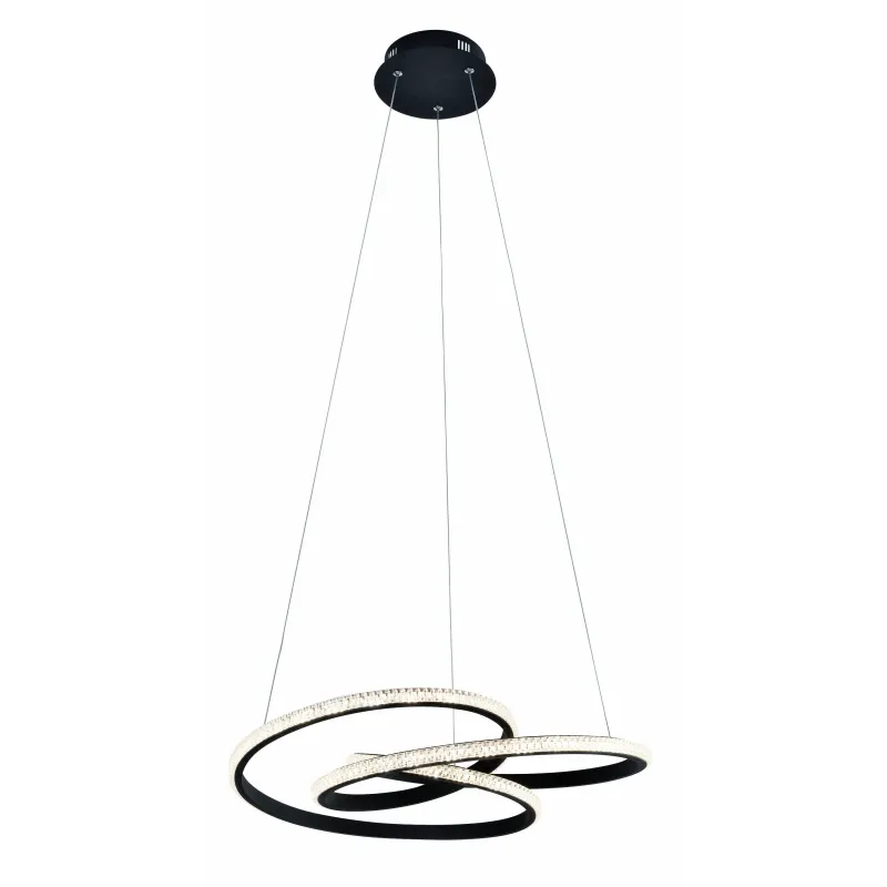 Suspensie BERLIN 4247600 Viokef LED, Negru, Grecia