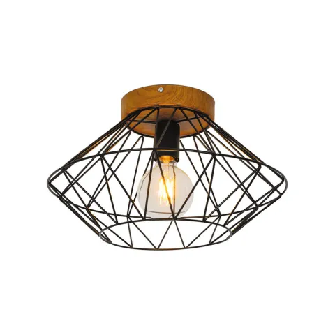 Plafoniera VEGA 4254000 Viokef E27, Negru, Grecia