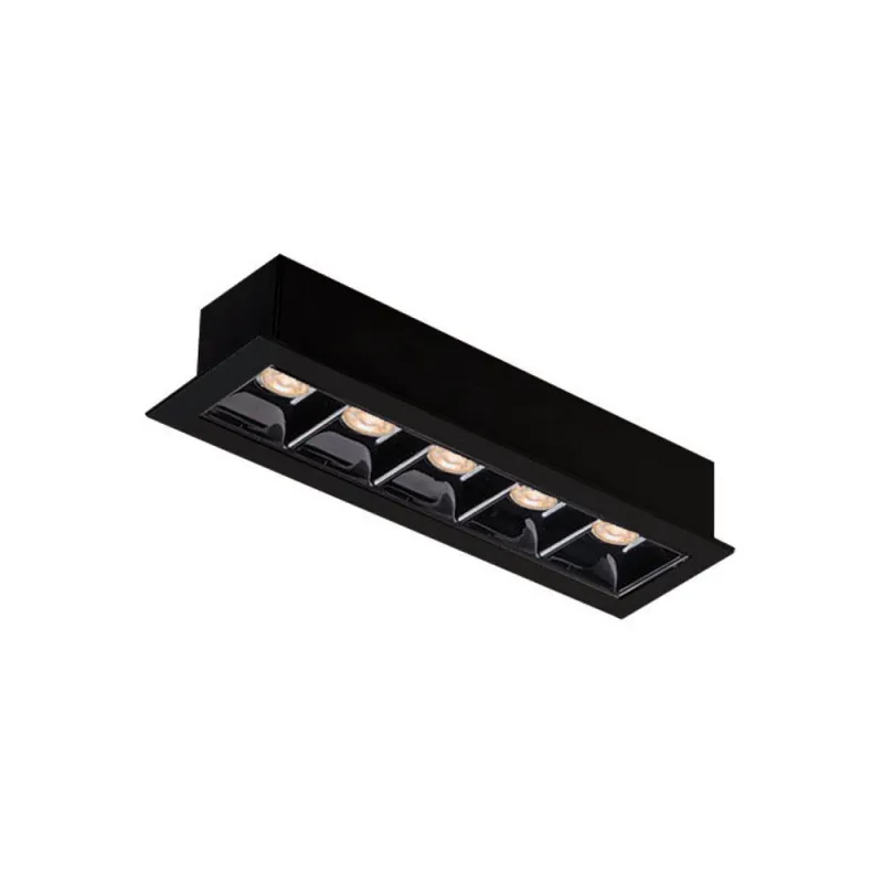 Downlight Incastrat ADEN 4260700 Viokef LED, Negru, Grecia