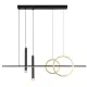 Suspensie COMBO 4270600 Viokef LED, Negru, Grecia