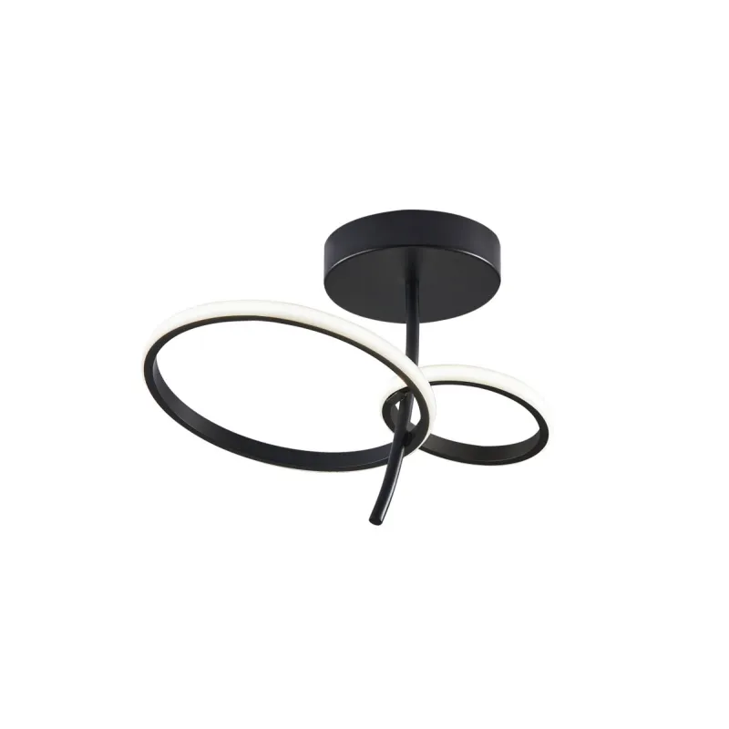 Lustra Plafon DOUBLE 4275900 Viokef LED, Negru, Grecia
