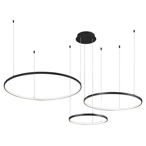 Suspensie MAXIMOS 4301100 Viokef LED, Negru, Grecia