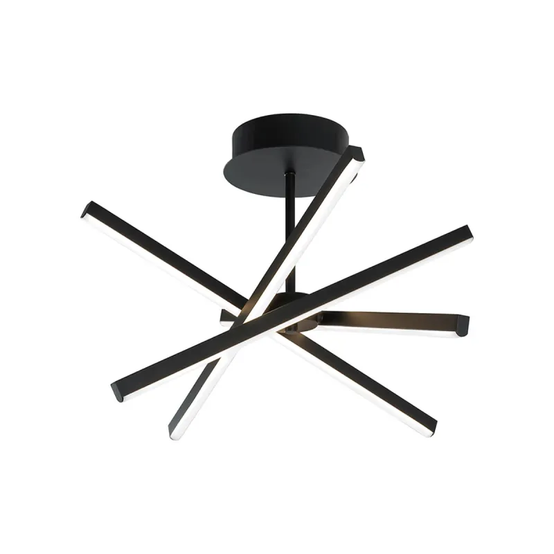 Lustra Plafon RAY 4301200 Viokef LED, Negru, Grecia