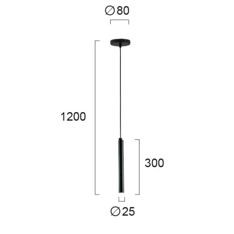 Pendul DUCT 3082800 Viokef LED, Negru, Grecia