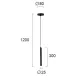 Pendul DUCT 3082800 Viokef LED, Negru, Grecia