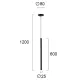 Pendul DUCT 3082803 Viokef LED, Negru, Grecia