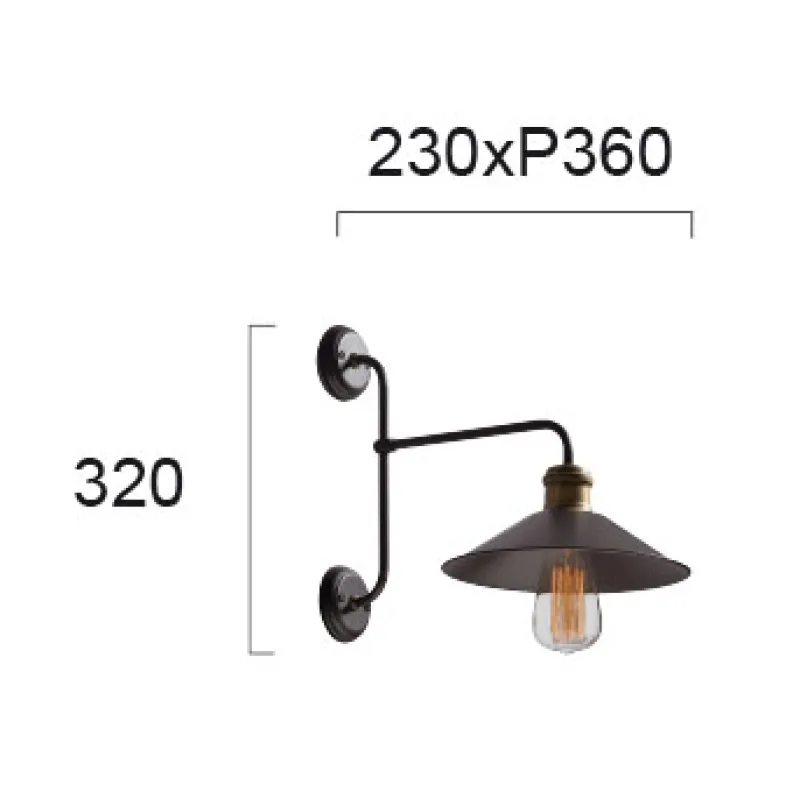 Aplica RUSTIC 3083600 Viokef E27, Maro, Grecia