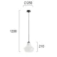 Pendul TEXAS 3091500 Viokef E27, Alb, Grecia