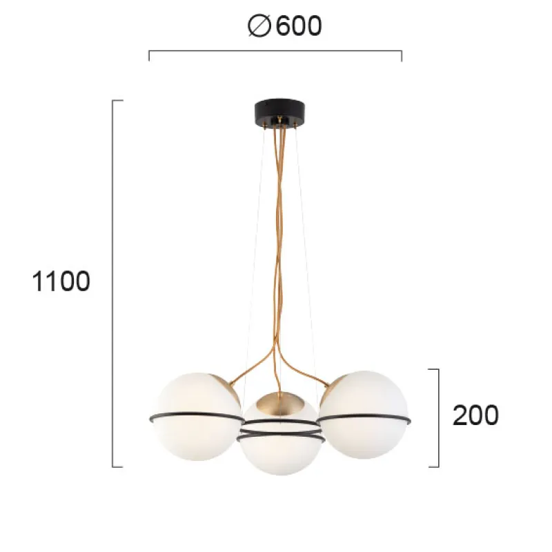 Suspensie FERERO 3093900 Viokef E27, Alb, Grecia