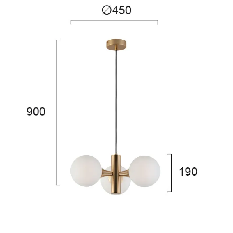 Suspensie GLOBE 3094300 Viokef E14, Alb, Grecia