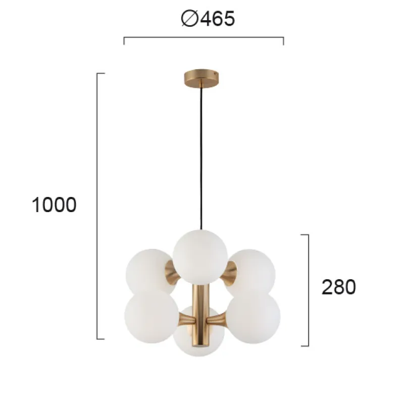 Suspensie GLOBE 3094400 Viokef E14, Alb, Grecia