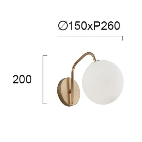 Aplica GLOBE 3094600 Viokef E14, Alb, Grecia