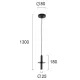 Pendul DUCT 3099500 Viokef LED, Negru, Grecia