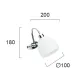 Aplica Baie NIOBE 351300 Viokef E14, Alb, Grecia
