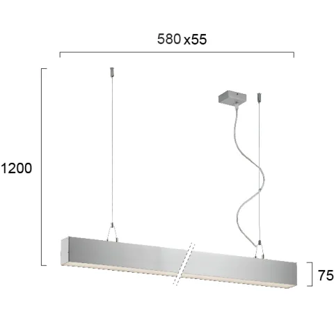 Suspensie Liniara STATION ULTRA 3911-00058-3-U-D1 Viokef LED, Grecia