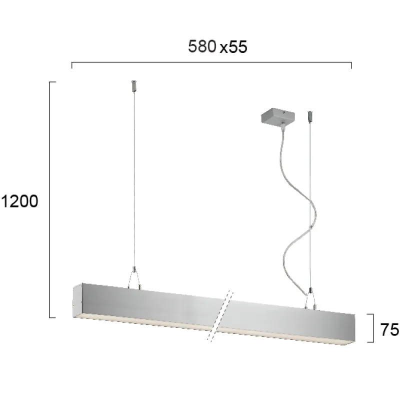 Suspensie Liniara STATION ULTRA 3911-00058-3-U-D1 Viokef LED, Grecia