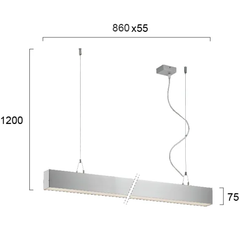Suspensie Liniara STATION ULTRA 3911-00086-3-U-D1 Viokef LED, Grecia