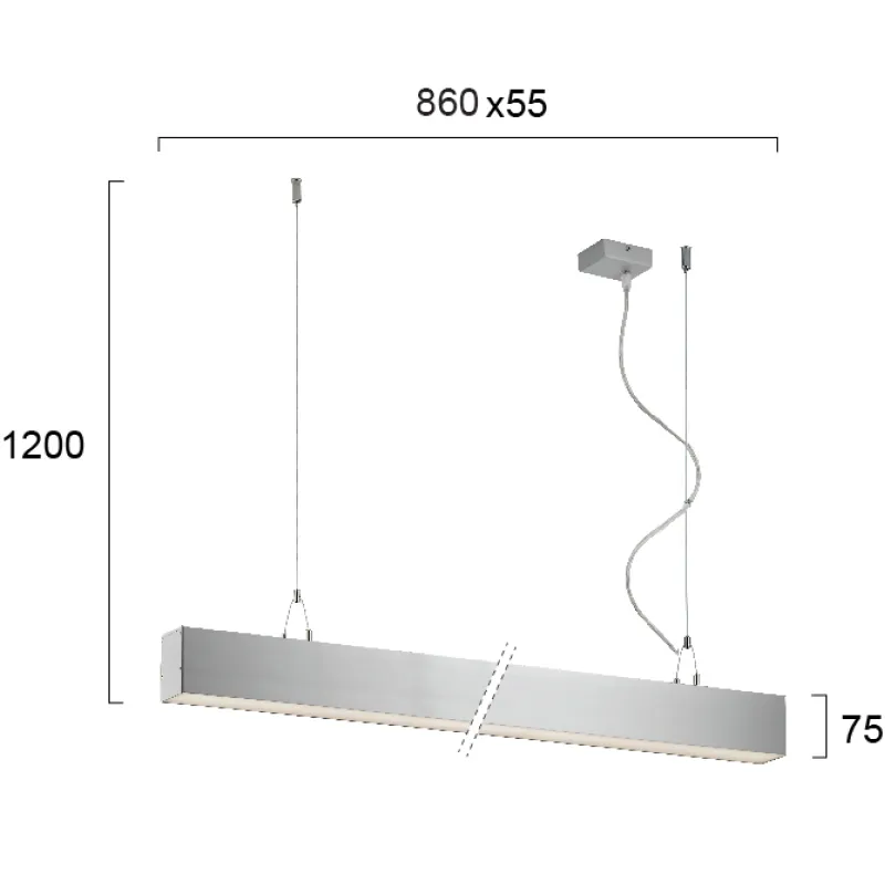 Suspensie Liniara STATION ULTRA 3911-00086-3-U-D1 Viokef LED, Grecia