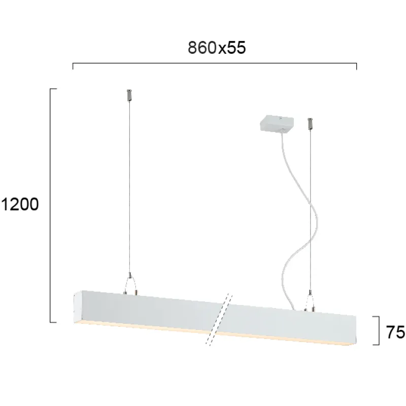 Suspensie Liniara STATION ULTRA 3911-00086-3-W-D1 Viokef LED, Alb, Grecia